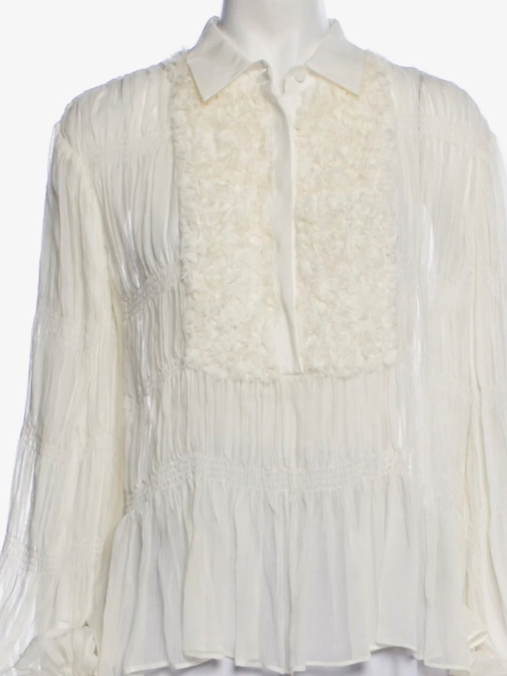 Alexis silk ruffled blouse